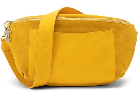 Chanel x Pharrell Waist Bag Yellow in Suede with 